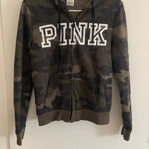 Pink Brand Camo Zip Up